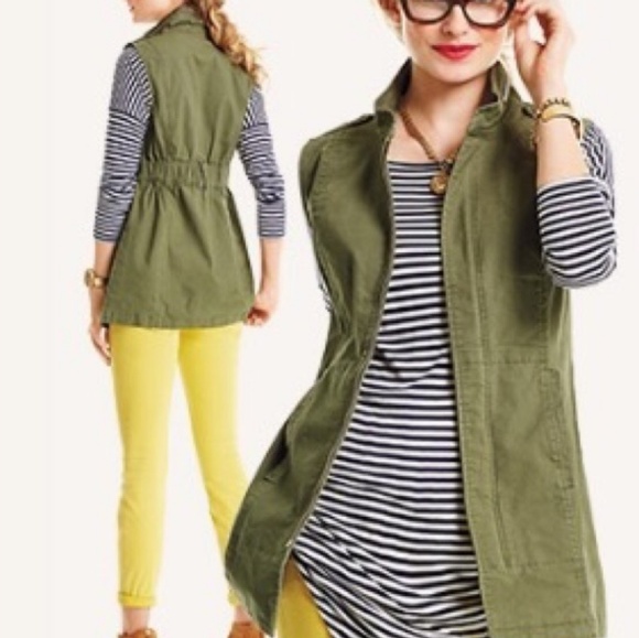 CAbi Jackets & Blazers - CABI Explorer Olive Army Green Vest Size Small